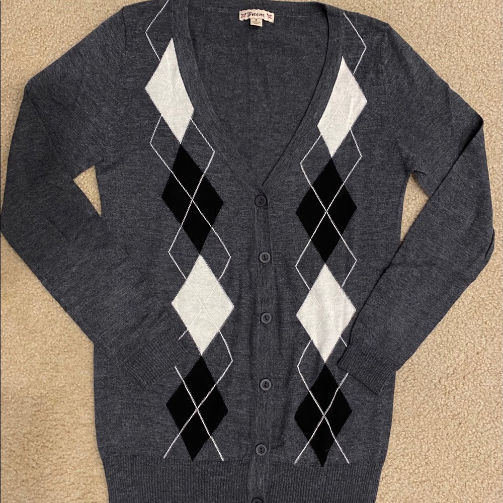 Forever 21 - Argyle Cardigan